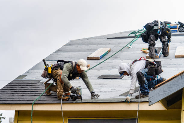 Professional Gutter Installation technician working in Random Lake, WI